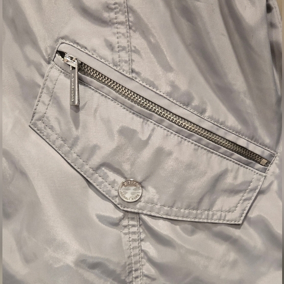 NWOT Michael Kors Women's Silver Hooded Windbreaker Jacket - Picture 6 of 11